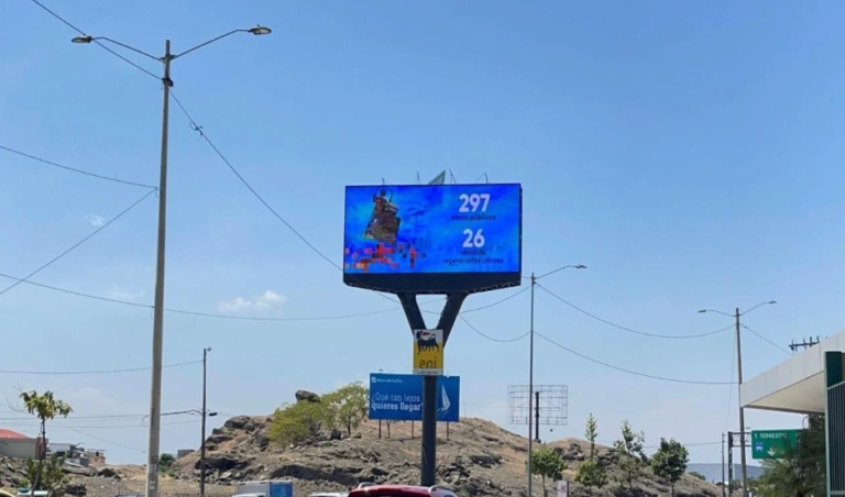 Pantalla LED Publicitaria Av. Joaquín Orrantia Guayaquil diagonal Mall del Sol
