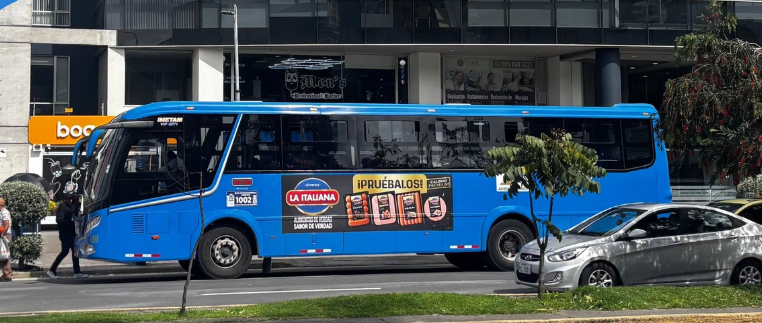 Publicidad en Buses de Quito Ruta Norte Centro